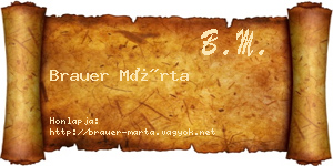 Brauer Márta névjegykártya