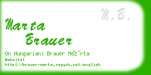 marta brauer business card